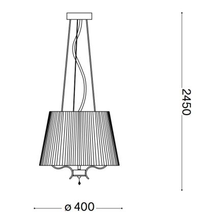 Ideal Lux - Kristallen hanglamp aan een koord PEGASO 3xE14/28W/230V diameter 40 cm goud