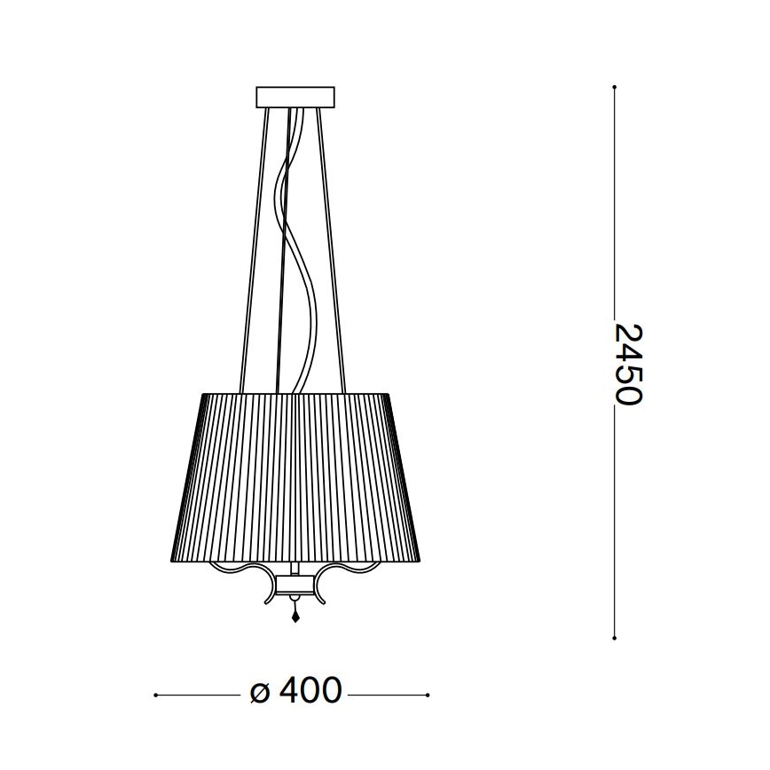Ideal Lux - Kristallen hanglamp aan een koord PEGASO 3xE14/28W/230V diameter 40 cm goud