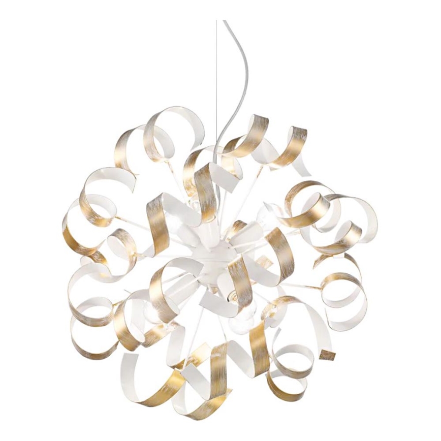 Ideal Lux - Hanglamp aan een koord VORTEX 6xE14/40W/230V diameter 53 cm goud/patina