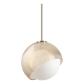 Ideal Lux - Hanglamp aan kabel BLOOM 1xE27/42W/230V diam. 30 cm goud/rookbeige