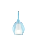 Ideal Lux - Hanglamp aan kabel KALIQUE 1xE27/42W/230V Ø 18 cm rookblauw