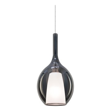 Ideal Lux - Hanglamp aan kabel KALIQUE 1xE27/42W/230V Ø 18 cm rookzwart