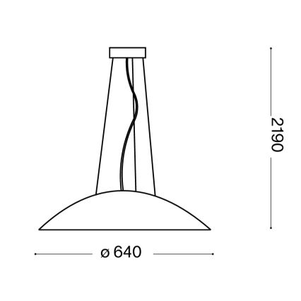 Ideal Lux - Hanglamp aan kabel LENA 3xE27/60W/230V Ø 64 cm wit