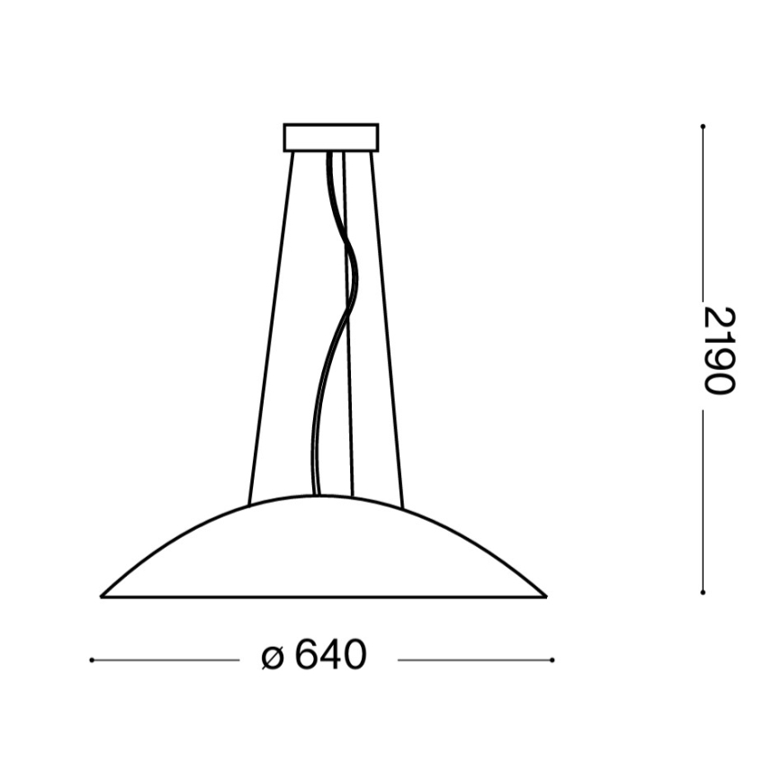 Ideal Lux - Hanglamp aan kabel LENA 3xE27/60W/230V Ø 64 cm wit