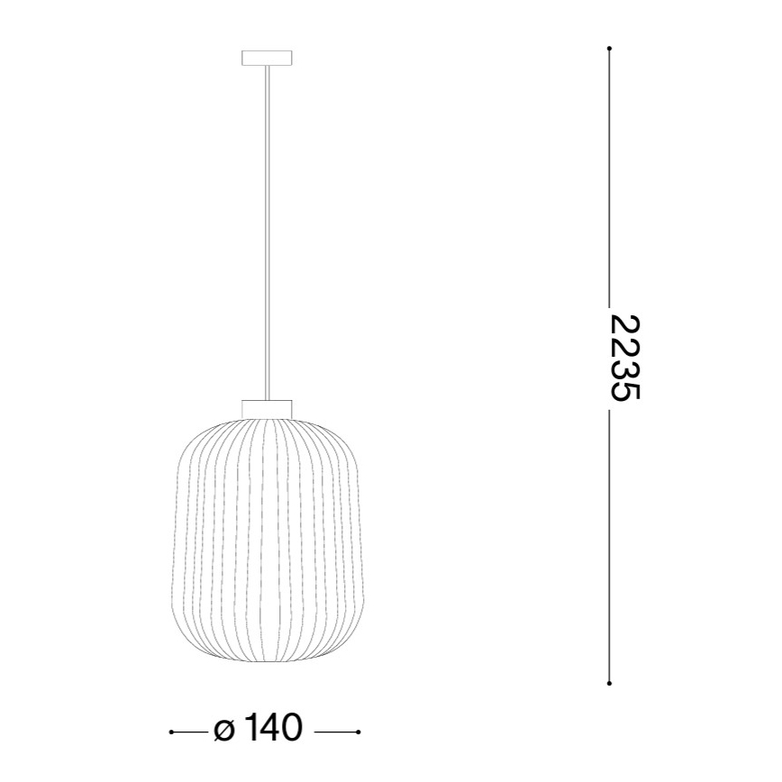Ideal Lux - Hanglamp aan kabel MINT 1xE27/60W/230V Ø 14 cm groen
