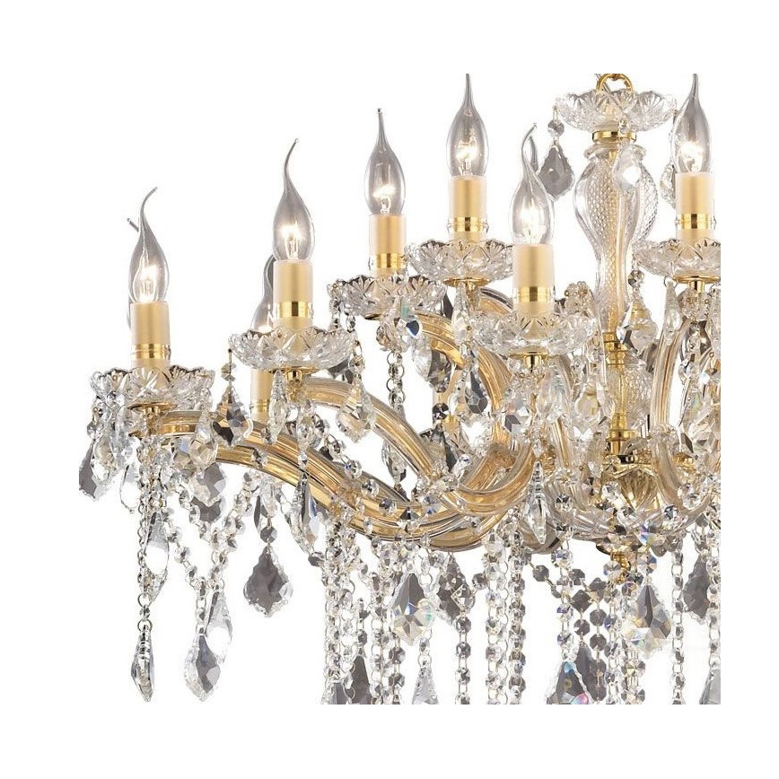 Ideal Lux - Hanglamp aan ketting 12xE14/40W/230V gouden