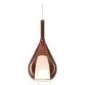 Ideal Lux - Hanglamp met kabel KALIQUE 1xE27/42W/230V Ø 18 cm gerookt koper