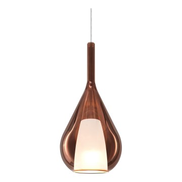 Ideal Lux - Hanglamp met kabel KALIQUE 1xE27/42W/230V Ø 18 cm gerookt koper
