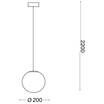 Ideal Lux - Hanglamp met kabel MAPA 1xE27/42W/230V Ø 20 cm wit