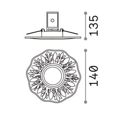 Ideal Lux - Inbouwlamp 1xGU10/50W/230V brons