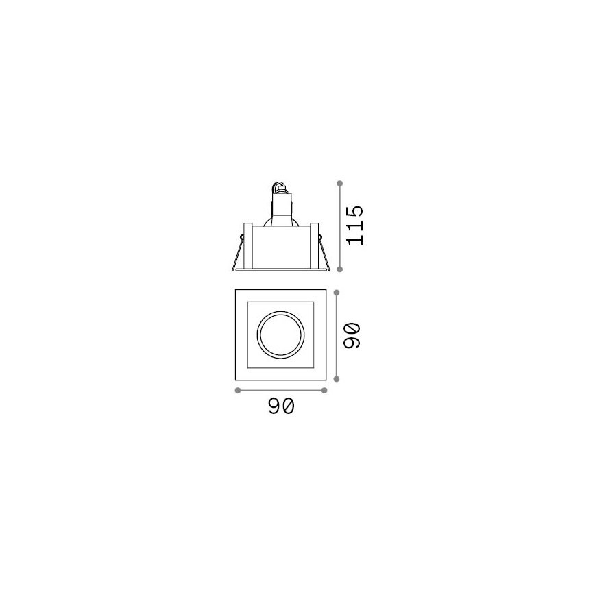 Ideal Lux - Inbouwspot FUNKY 1xGU10/50W/230V 9x9 cm glanzend chroom