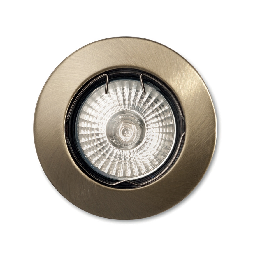 Ideal Lux - Inbouwspot JAZZ 1xGU10/50W/230V Ø 7,7 cm bronskleurig