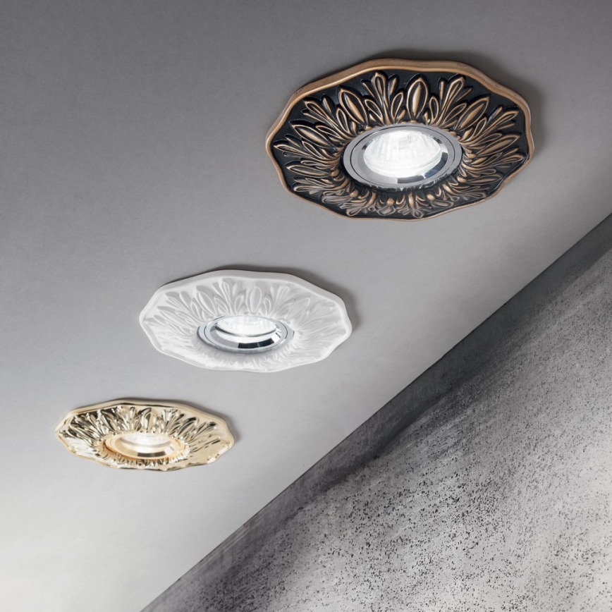 Ideal Lux - Inbouwspot POLKA 1xGU10/50W/230V goud