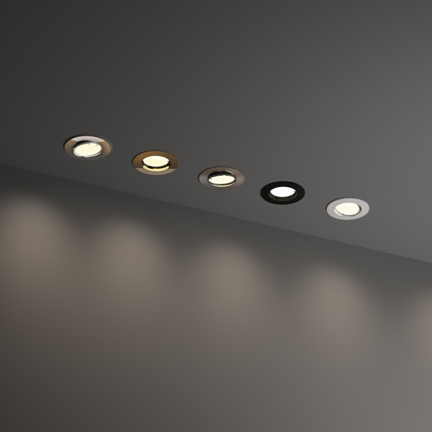 Ideal Lux - Inbouwspot SWING 1xGU10/28W/230V Ø 8,2 cm glanzend chroom