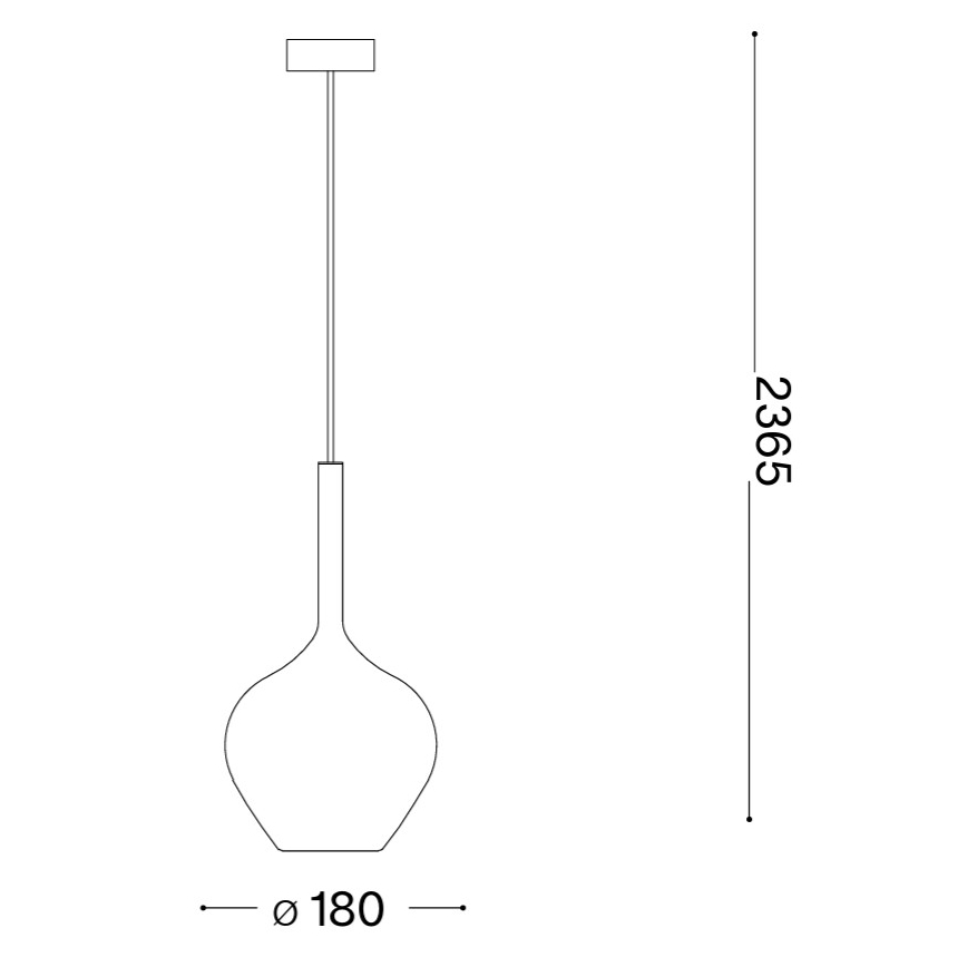 Ideal Lux - KALIQUE hanglamp aan kabel 1xE27/42W/230V Ø 18 cm gerookt koper
