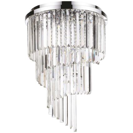 Ideal Lux - Kristallen hangende kroonluchter CARLTON 12xE14/40W/230V diameter 50 cm glanzend chroom