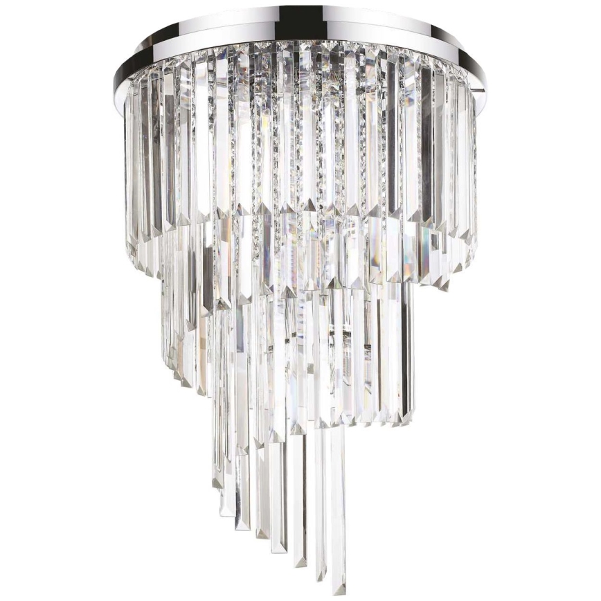 Ideal Lux - Kristallen hangende kroonluchter CARLTON 12xE14/40W/230V diameter 50 cm glanzend chroom