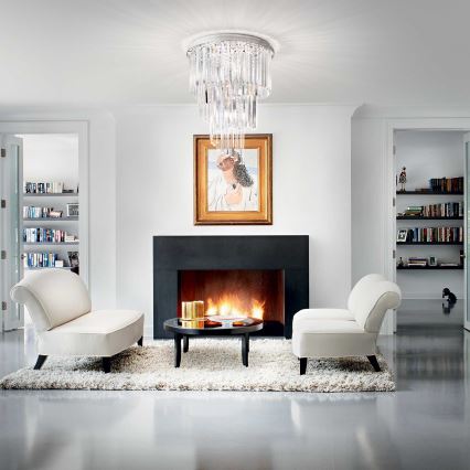 Ideal Lux - Kristallen hangende kroonluchter CARLTON 12xE14/40W/230V diameter 50 cm glanzend chroom