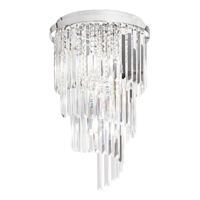 Ideal Lux - Kristallen hangende kroonluchter CARLTON 8xE14/40W/230V diameter 40 cm glanzend chroom