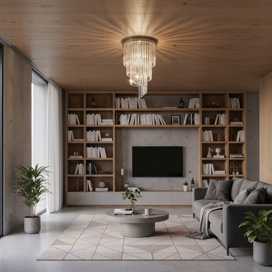 Ideal Lux - Kristallen hangende kroonluchter CARLTON 8xE14/40W/230V diameter 40 cm glanzend chroom