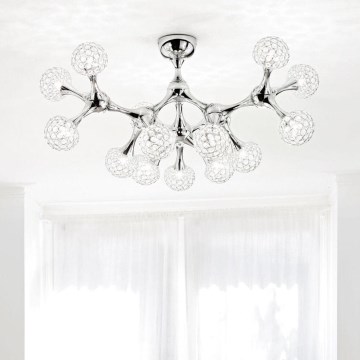 Ideal Lux - Kristallen hangende kroonluchter NODI 15xG9/40W/230V glanzend chroom