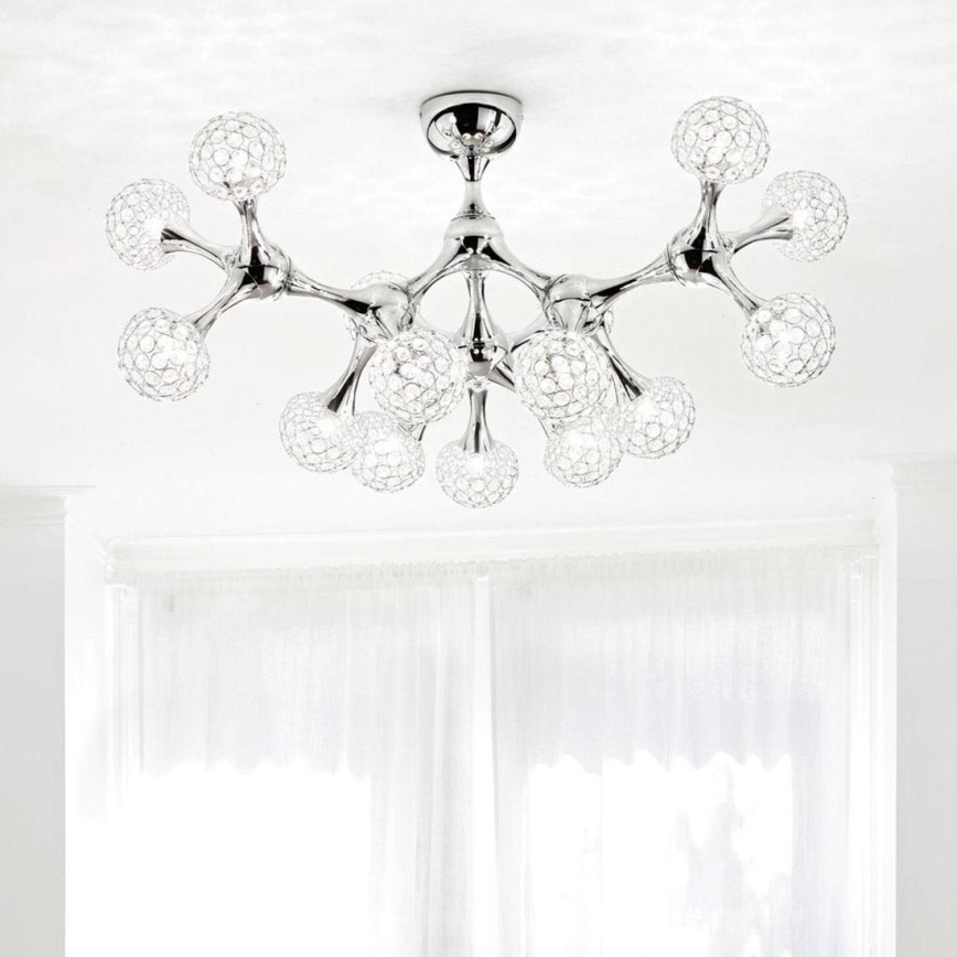 Ideal Lux - Kristallen hangende kroonluchter NODI 15xG9/40W/230V glanzend chroom