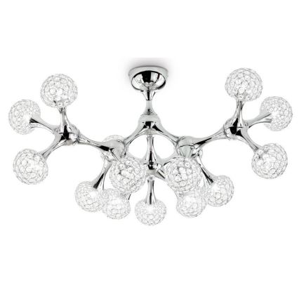 Ideal Lux - Kristallen hangende kroonluchter NODI 15xG9/40W/230V glanzend chroom
