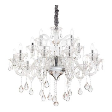 Ideal Lux - Kristallen hanglamp aan een ketting COLOSSAL 15xE14/40W/230V diameter 95 cm doorzichtig/glanzend chroom