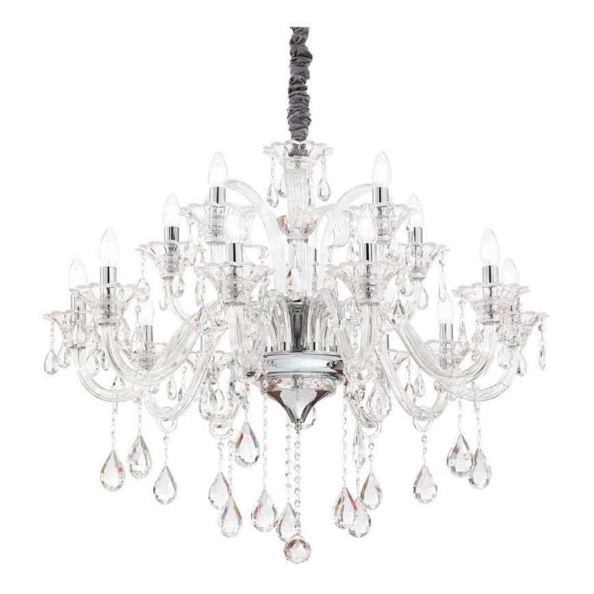 Ideal Lux - Kristallen hanglamp aan een ketting COLOSSAL 15xE14/40W/230V diameter 95 cm doorzichtig/glanzend chroom