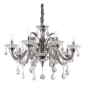 Ideal Lux - Kristallen hanglamp aan een ketting COLOSSAL 8xE14/40W/230V diameter 78 cm grijs/glanzend chroom