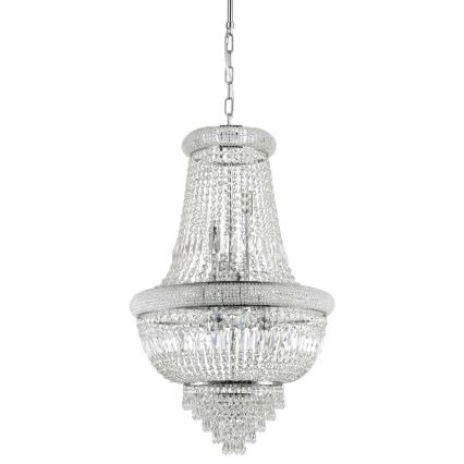 Ideal Lux - Kristallen hanglamp aan een ketting DUBAI 10xE14/28W/230V diameter 52 cm glanzend chroom