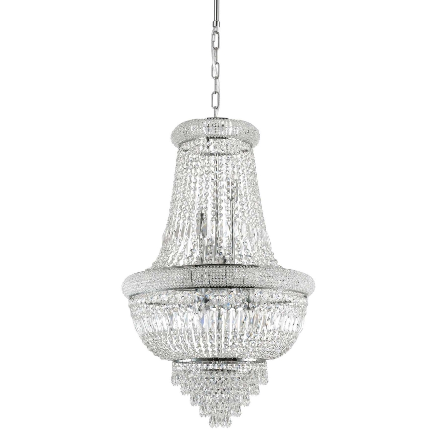 Ideal Lux - Kristallen hanglamp aan een ketting DUBAI 10xE14/28W/230V diameter 52 cm glanzend chroom