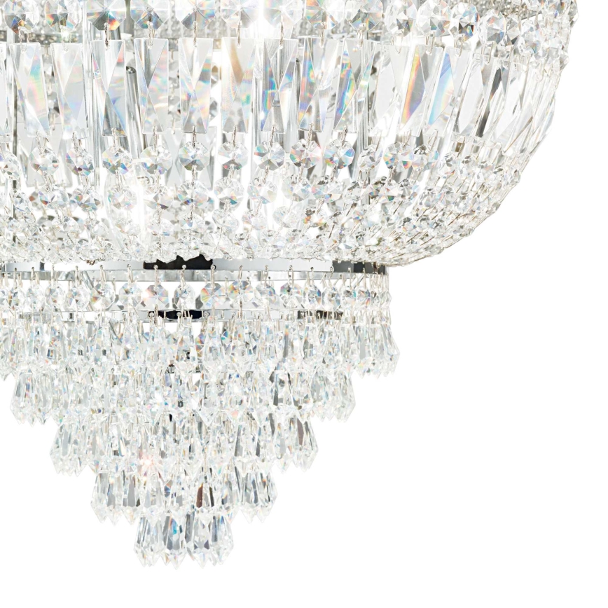 Ideal Lux - Kristallen hanglamp aan een ketting DUBAI 10xE14/28W/230V diameter 52 cm glanzend chroom