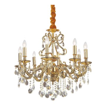 Ideal Lux - Kristallen hanglamp aan een ketting GIOCONDA 8xE14/40W/230V diameter 73 cm goud