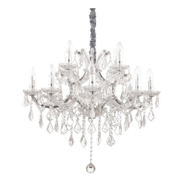 Ideal Lux - Kristallen hanglamp aan een ketting NAPOLEON 12xE14/40W/230V diameter 74 cm glanzend chroom