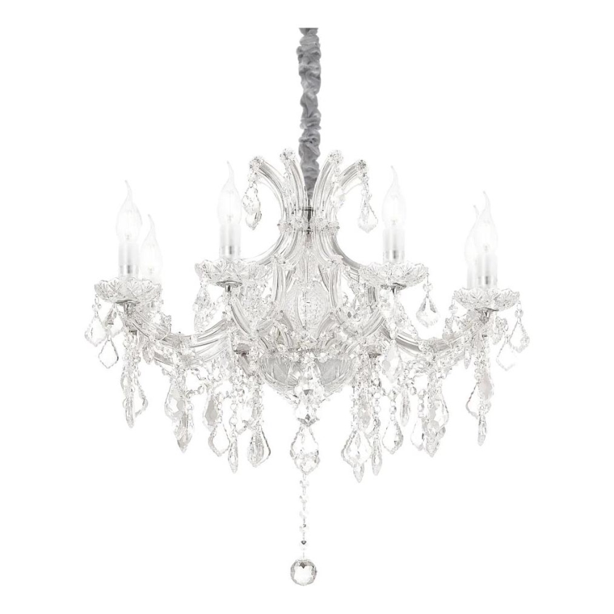 Ideal Lux - Kristallen hanglamp aan een ketting NAPOLEON 8xE14/40W/230V diameter 67 cm chroom