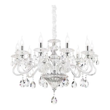 Ideal Lux - Kristallen hanglamp aan een ketting NEGRESCO 10xE14/28W/230V diameter 85 cm doorzichtig