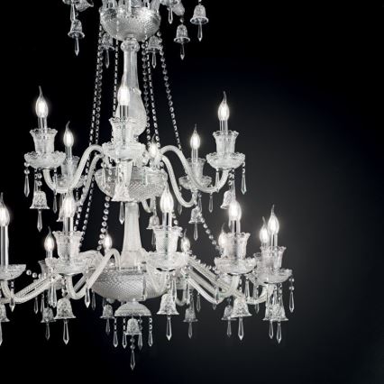 Ideal Lux - Kristallen hanglamp aan een ketting REDENTORE 18xE14/40W/230V diameter 102 cm doorzichtig