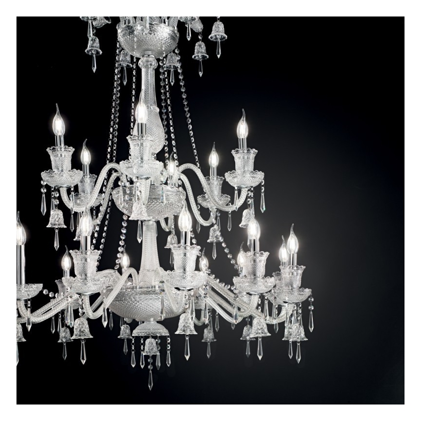 Ideal Lux - Kristallen hanglamp aan een ketting REDENTORE 18xE14/40W/230V diameter 102 cm doorzichtig