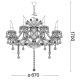 Ideal Lux - Kristallen hanglamp aan een koord NAPOLEON 8xE14/40W/230V