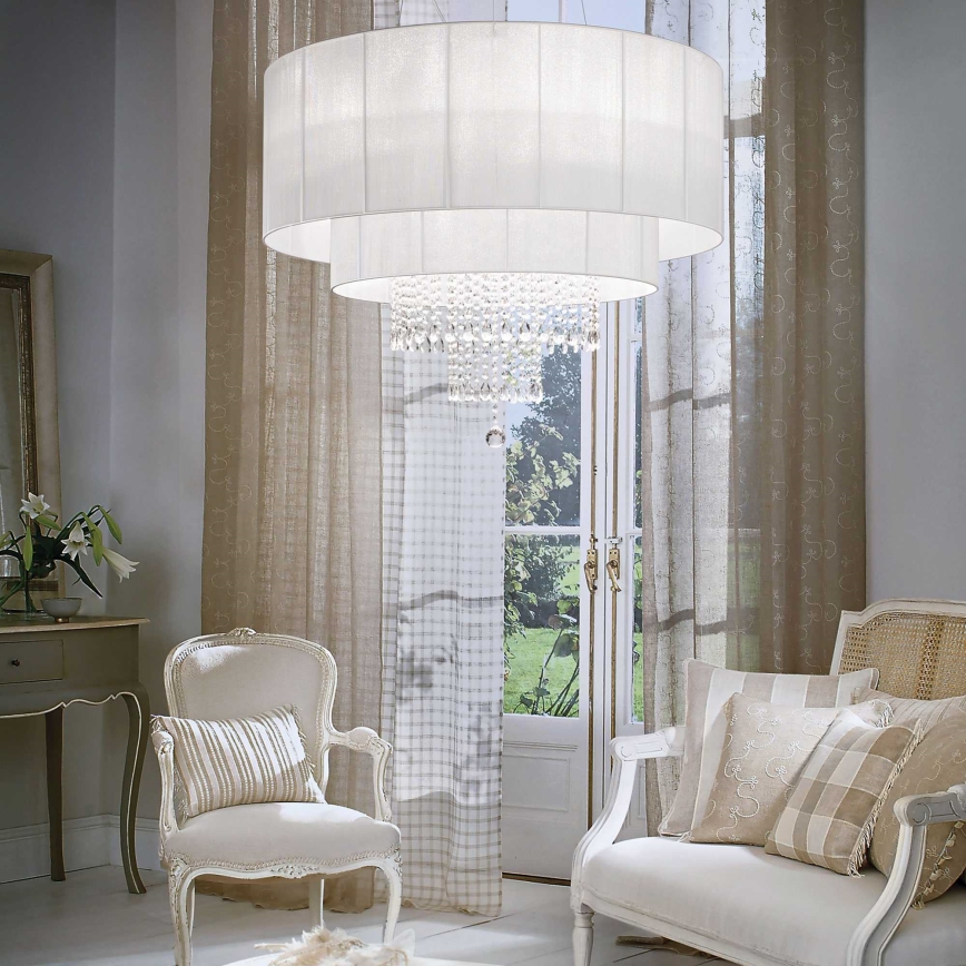 Ideal Lux - Kristallen hanglamp aan een koord OPERA 10xE27/60W/230V diameter 90 cm wit