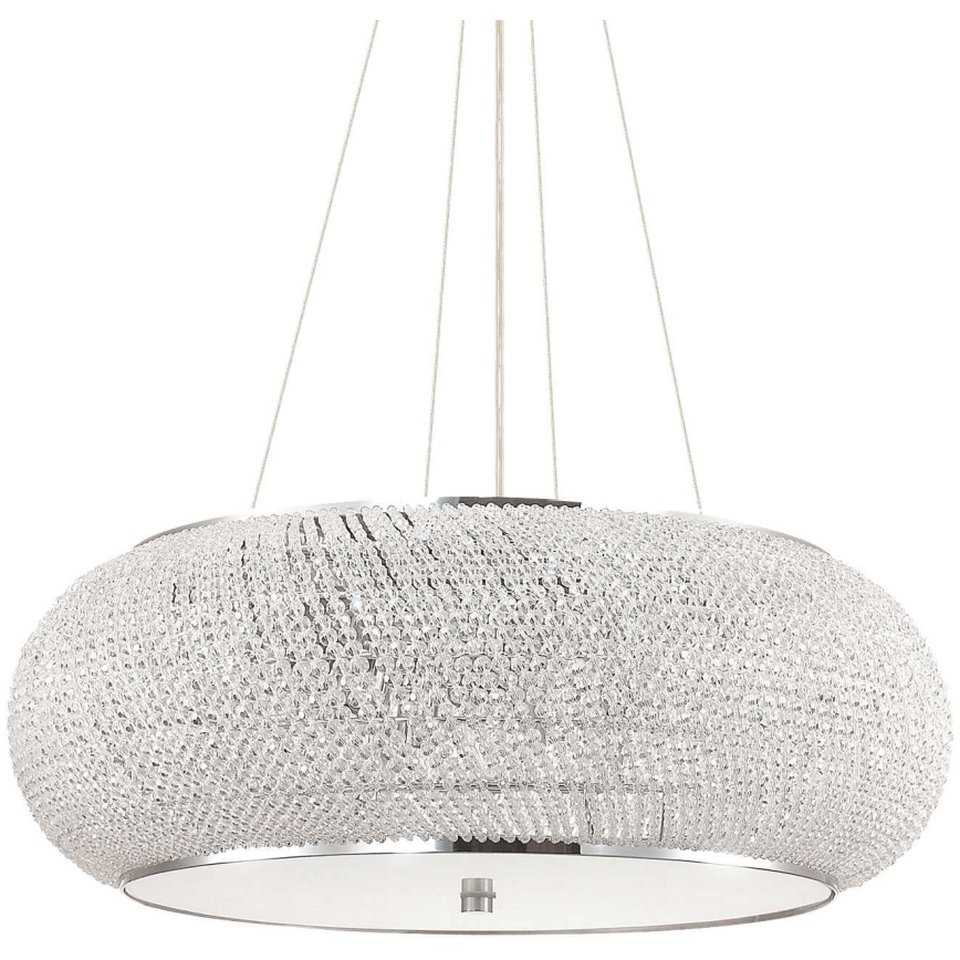 Ideal Lux - Kristallen hanglamp aan een koord PASHA 14xE14/40W/230V diameter 65 cm glanzend chroom