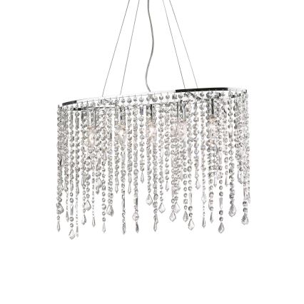 Ideal Lux - Kristallen hanglamp aan een koord RAIN 5xE14/40W/230V doorzichtig