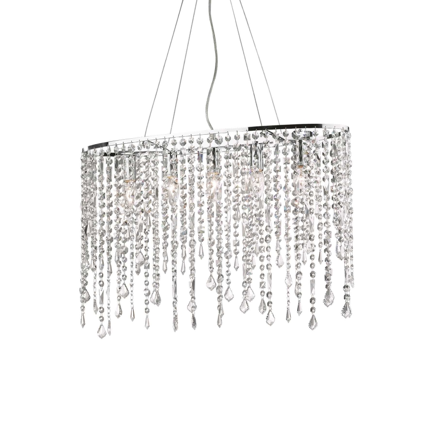Ideal Lux - Kristallen hanglamp aan een koord RAIN 5xE14/40W/230V doorzichtig