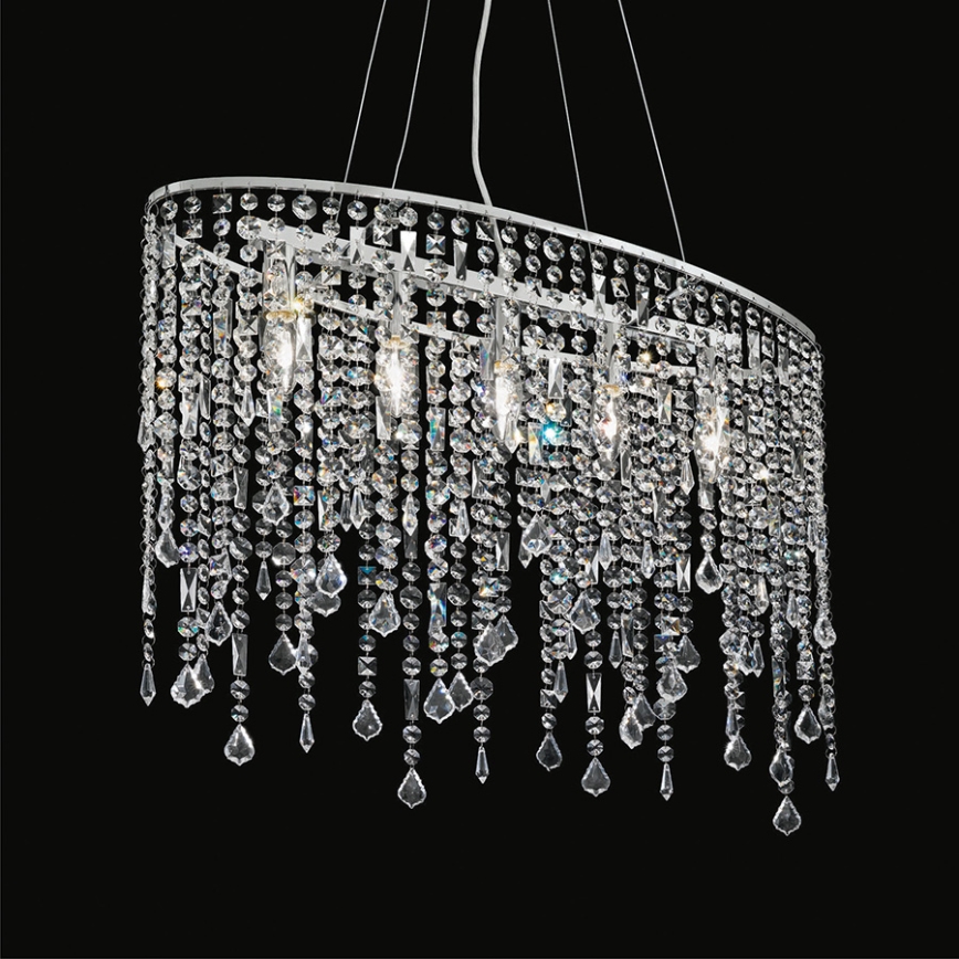 Ideal Lux - Kristallen hanglamp aan een koord RAIN 5xE14/40W/230V doorzichtig