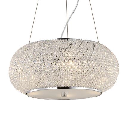 Ideal Lux - Kristallen hanglamp PASHA 10xE14/40W/230V diameter 55 cm glanzend chroom