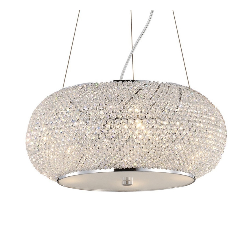 Ideal Lux - Kristallen hanglamp PASHA 10xE14/40W/230V diameter 55 cm glanzend chroom