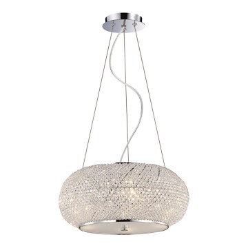 Ideal Lux - Kristallen hanglamp PASHA 10xE14/40W/230V diameter 55 cm glanzend chroom