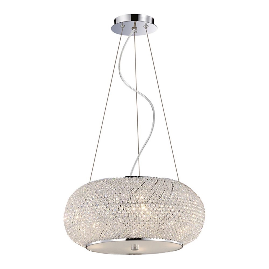 Ideal Lux - Kristallen hanglamp PASHA 10xE14/40W/230V diameter 55 cm glanzend chroom