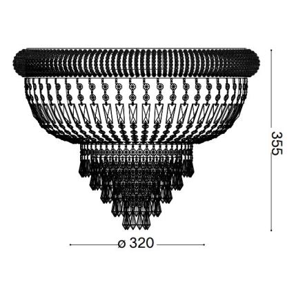 Ideal Lux - Kristallen plafondlamp DUBAI 3xE14/28W/230V diameter 32 cm glanzend chroom
